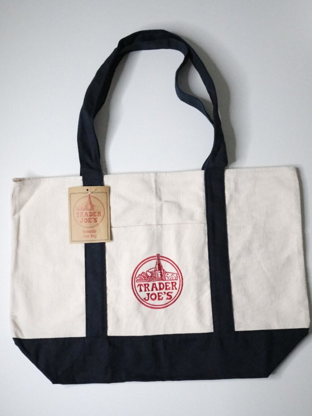 Trader Joe's canvas shopping grocery tote bag